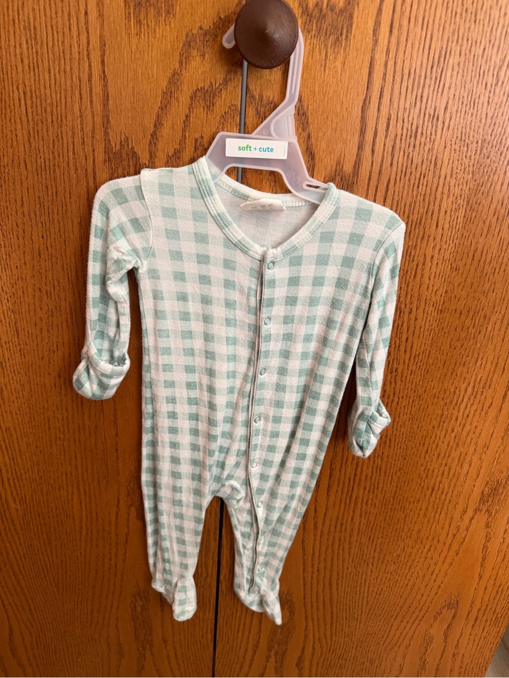 Spearmint Love Mint Gingham Sleeper